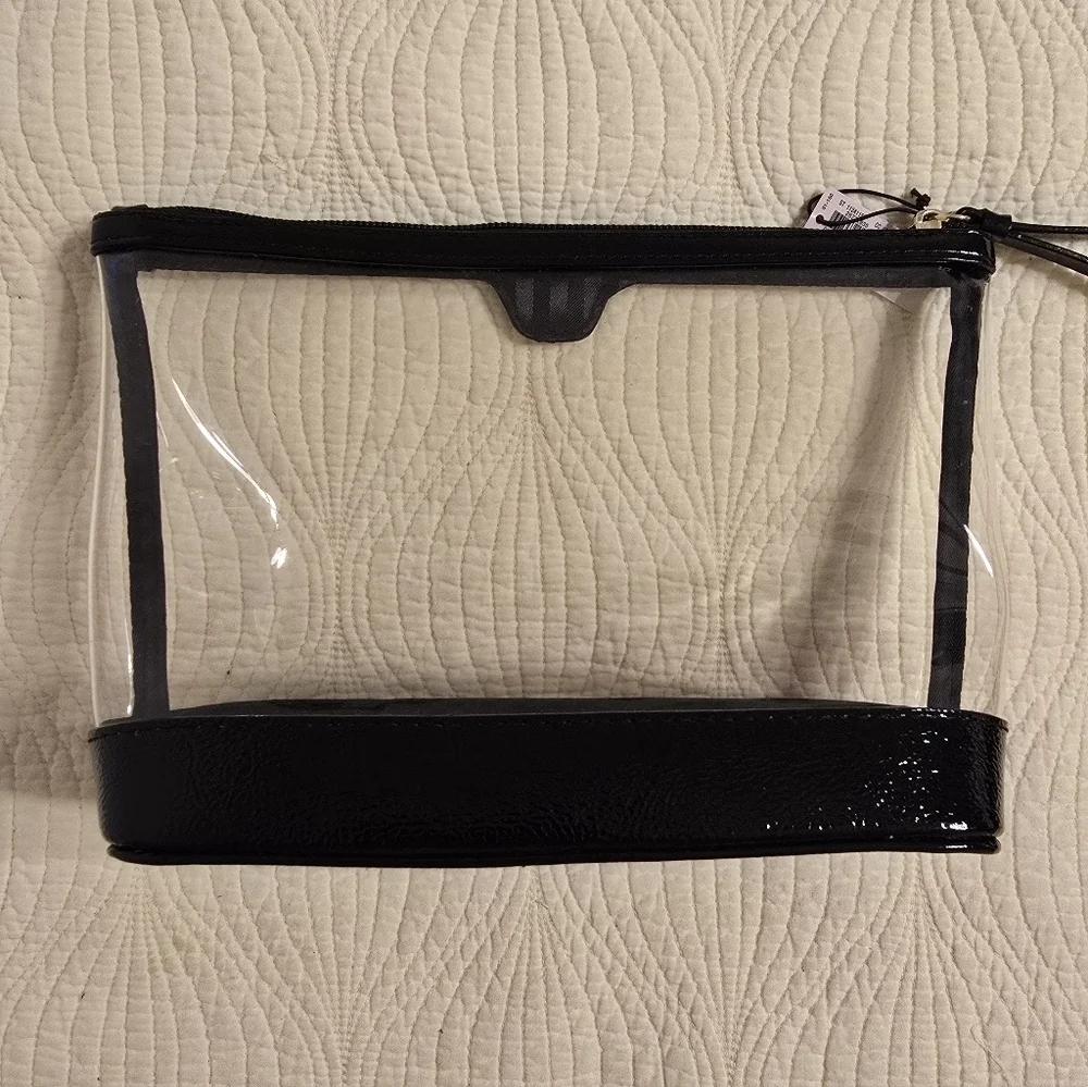 NWT Victoria's Secret Black Cosmetic Bag, 2 Pc Set